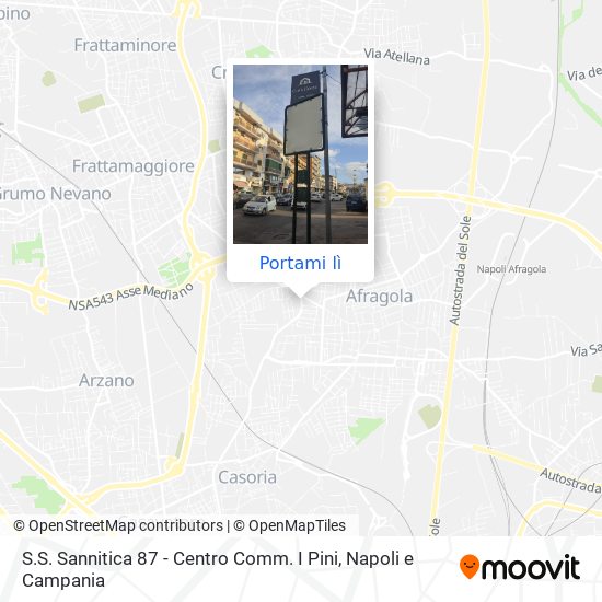 Mappa S.S. Sannitica  87 - Centro Comm. I Pini