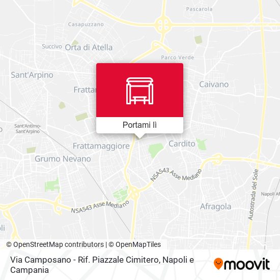 Mappa Via Camposano - Rif. Piazzale Cimitero