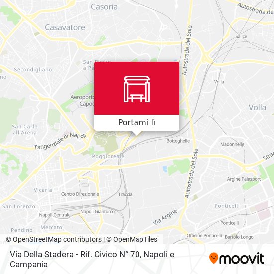 Mappa Via Della Stadera - Rif. Civico N° 70