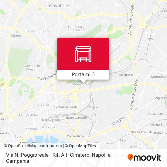 Mappa Via N. Poggioreale - Rif. Alt. Cimitero