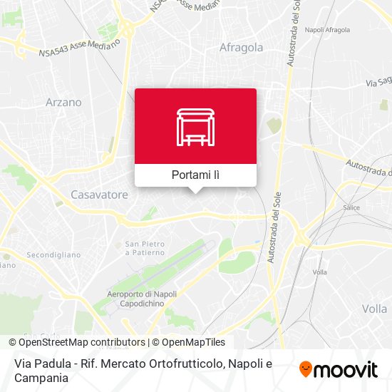 Mappa Via Padula - Rif. Mercato Ortofrutticolo