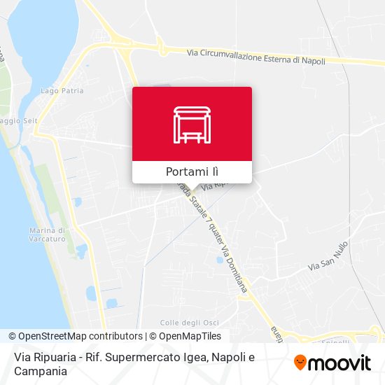 Mappa Via Ripuaria - Rif. Supermercato Igea