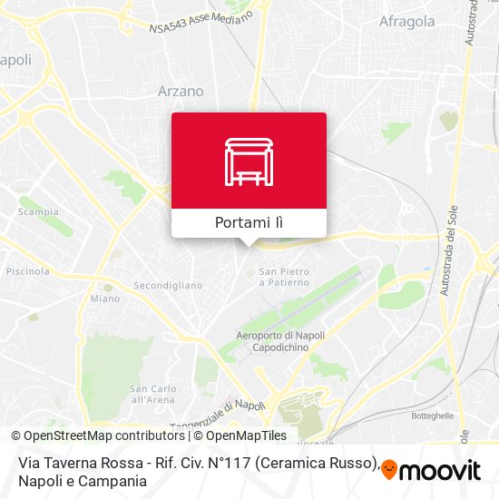 Mappa Via Taverna Rossa - Rif. Civ. N°117 (Ceramica Russo)