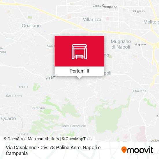 Mappa Via Casalanno - Civ. 78 Palina Anm