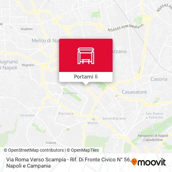 Mappa Via Roma Verso Scampia - Rif. Di Fronte Civico N° 56