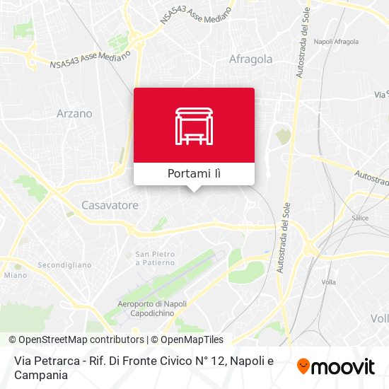 Mappa Via Petrarca - Rif. Di Fronte Civico N° 12