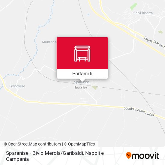 Mappa Sparanise - Bivio Merola / Garibaldi