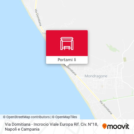 Mappa Via Domitiana - Incrocio Viale Europa Rif. Civ. N°18