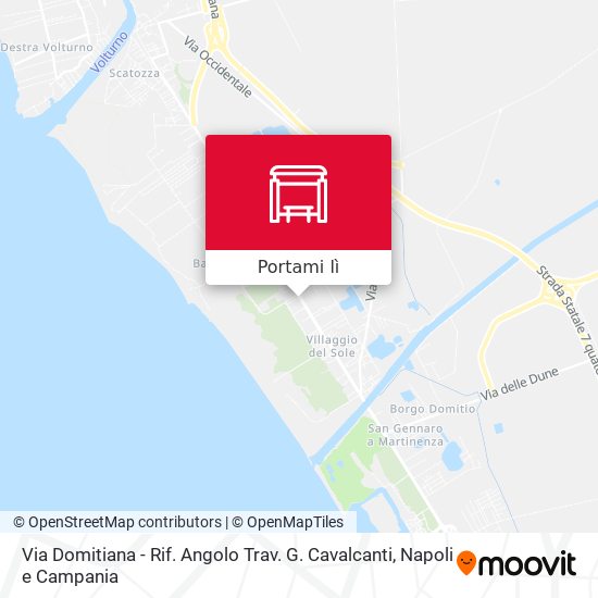 Mappa Via Domitiana - Rif. Angolo Trav. G. Cavalcanti