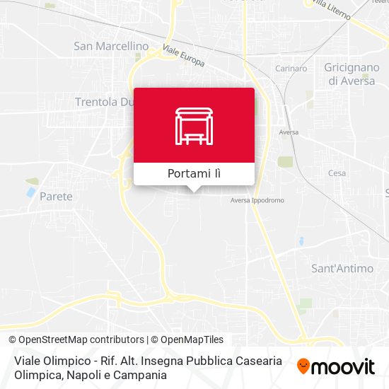 Mappa Viale Olimpico - Rif. Alt. Insegna Pubblica Casearia Olimpica