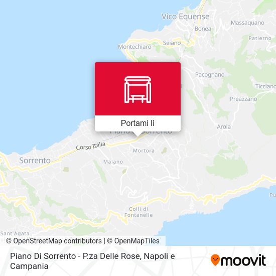 Mappa Piano Di Sorrento - P.za Delle Rose