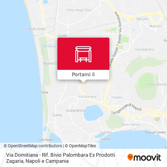 Mappa Via Domitiana - Rif. Bivio Palombara Ex Prodotti Zagaria
