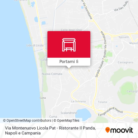 Mappa Via Montenuovo Licola Pat - Ristorante Il Panda