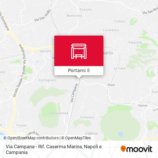 Mappa Via Campana - Rif. Caserma Marina