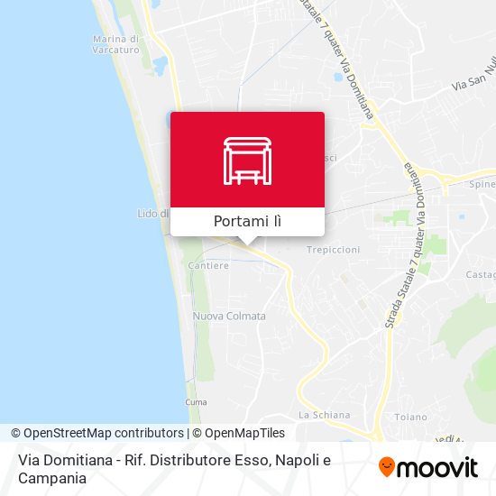 Mappa Via Domitiana - Rif. Distributore Esso