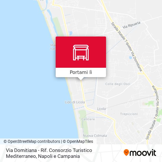 Mappa Via Domitiana - Rif. Consorzio Turistico Mediterraneo