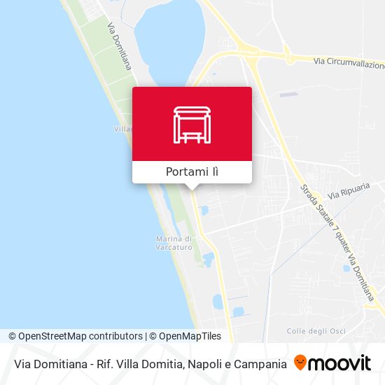 Mappa Via Domitiana - Rif. Villa Domitia