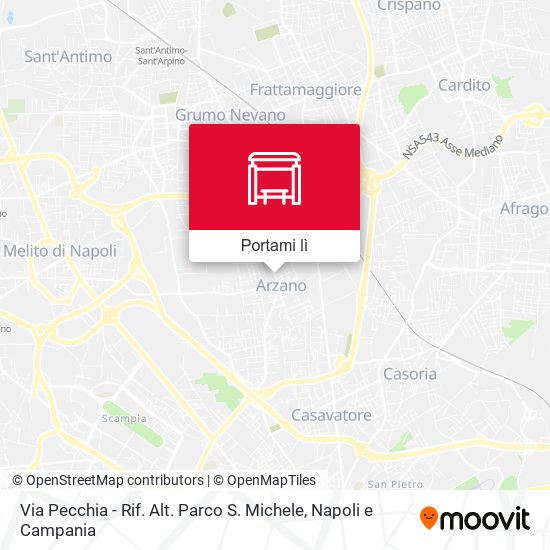 Mappa Via Pecchia - Rif. Alt. Parco S. Michele