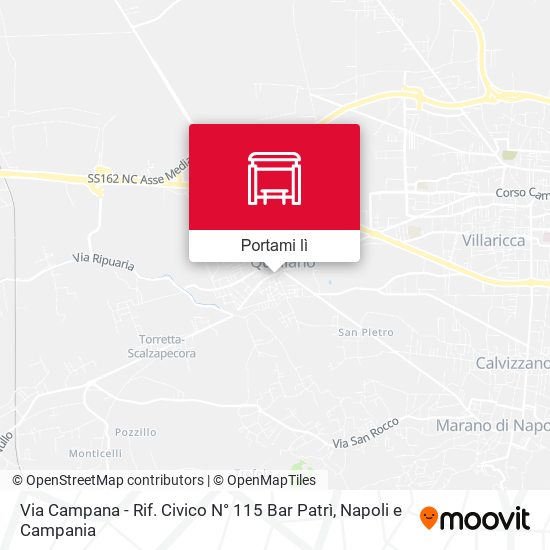 Mappa Via Campana - Rif. Civico N° 115 Bar Patrì