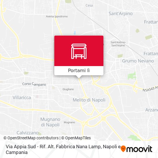 Mappa Via Appia Sud - Rif. Alt. Fabbrica Nana Lamp