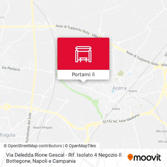 Mappa Via Deledda Rione Gescal - Rif. Isolato 4 Negozio Il Bottegone