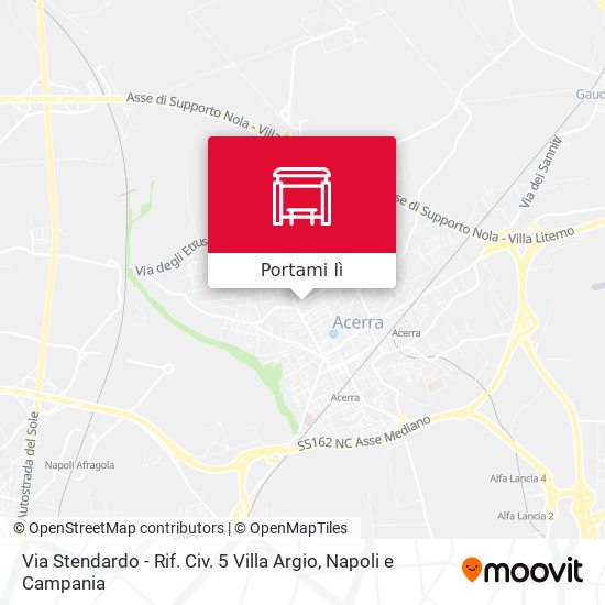 Mappa Via Stendardo - Rif. Civ. 5 Villa Argio