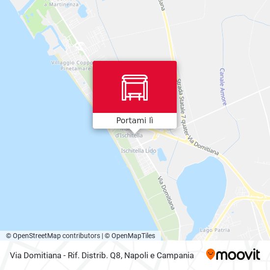 Mappa Via Domitiana - Rif. Distrib. Q8
