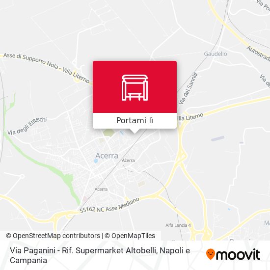 Mappa Via Paganini - Rif. Supermarket Altobelli