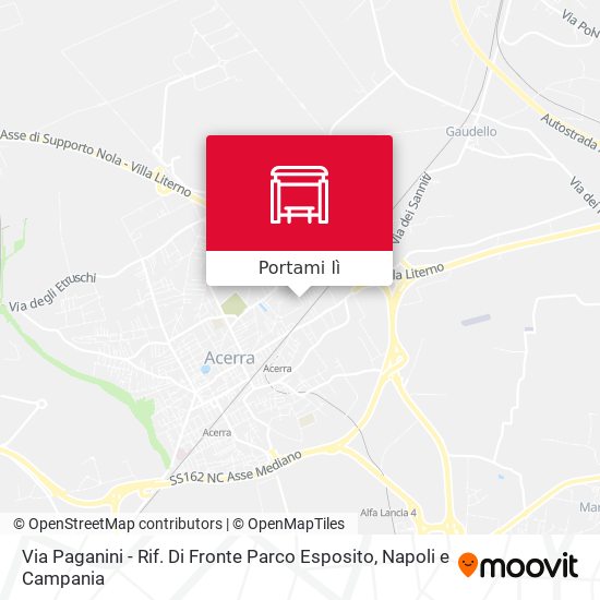 Mappa Via Paganini - Rif. Di Fronte Parco Esposito