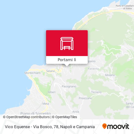 Mappa Vico Equense - Via Bosco, 78