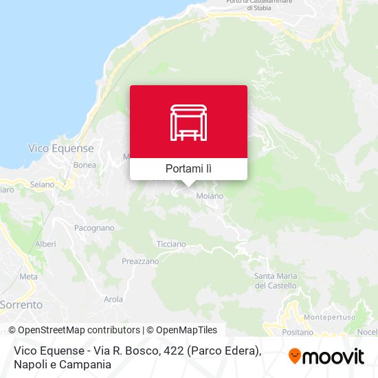 Mappa Vico Equense  - Via R. Bosco, 422 (Parco Edera)