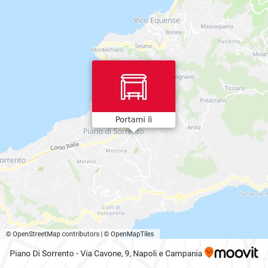 Mappa Piano Di Sorrento - Via Cavone, 9