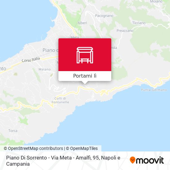 Mappa Piano Di Sorrento - Via Meta - Amalfi, 95