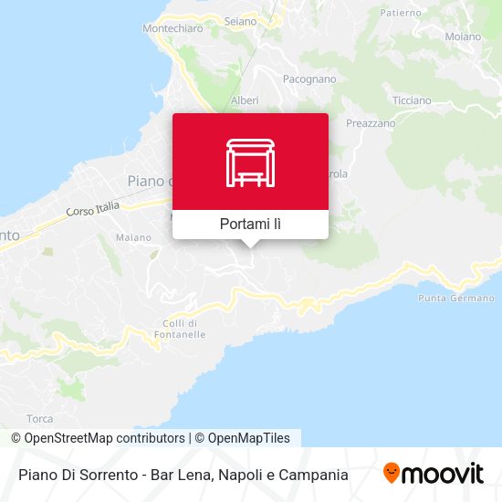 Mappa Piano Di Sorrento - Bar Lena
