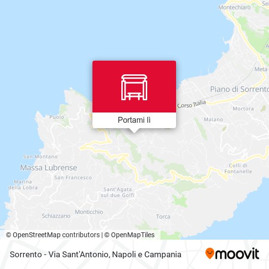 Mappa Sorrento - Via Sant'Antonio