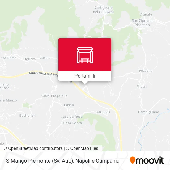 Mappa S.Mango Piemonte (Sv. Aut.)