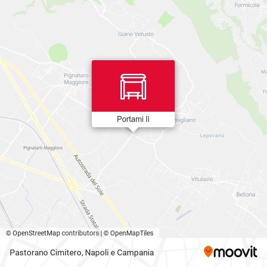 Mappa Pastorano Cimitero