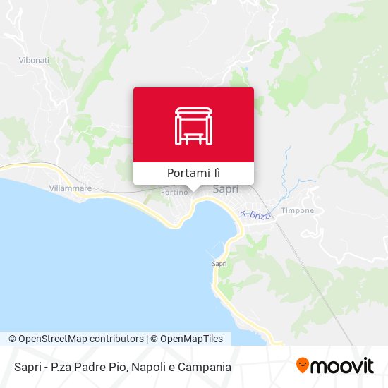 Mappa Sapri - P.za Padre Pio