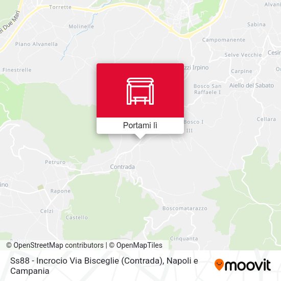 Mappa Ss88 - Incrocio Via Bisceglie (Contrada)