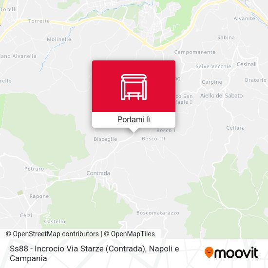 Mappa Ss88 - Incrocio Via Starze (Contrada)