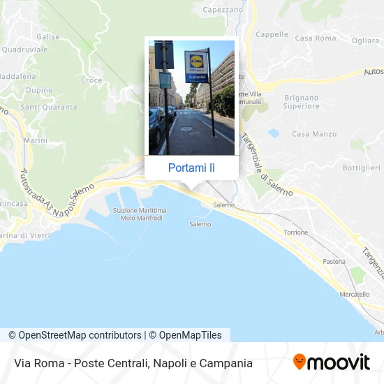 Mappa Via Roma - Poste Centrali