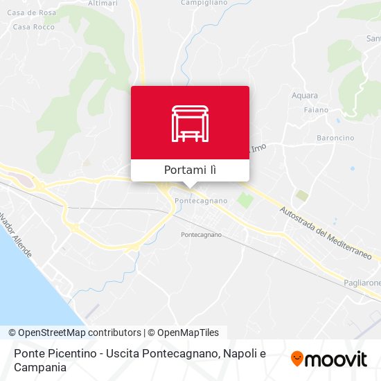 Mappa Ponte Picentino - Uscita Pontecagnano