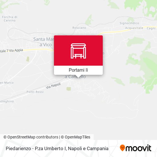 Mappa Piedarienzo - P.za Umberto I