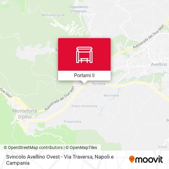 Mappa Svincolo Avellino Ovest - Via Traversa