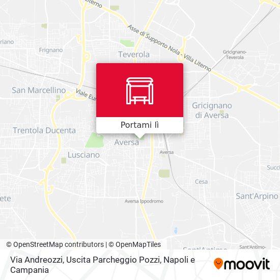 Mappa Via Andreozzi, Uscita Parcheggio Pozzi