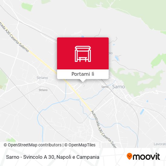 Mappa Sarno - Svincolo A 30