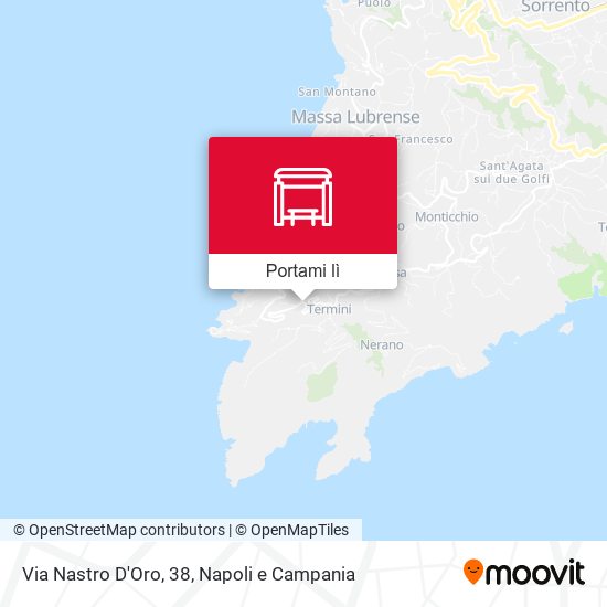 Mappa Via Nastro D'Oro, 38