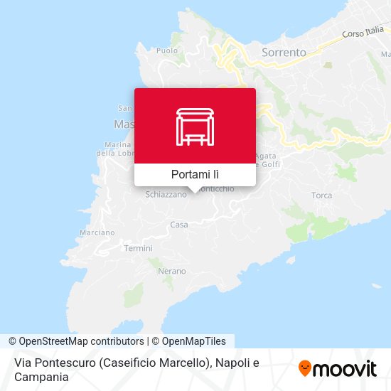 Mappa Via Pontescuro (Caseificio Marcello)