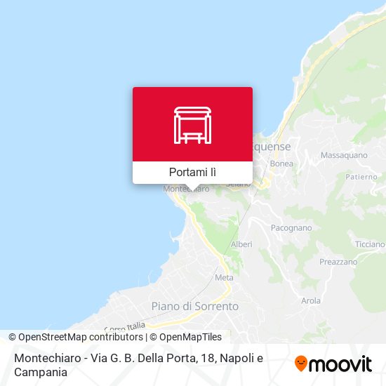 Mappa Montechiaro - Via G. B. Della Porta, 18