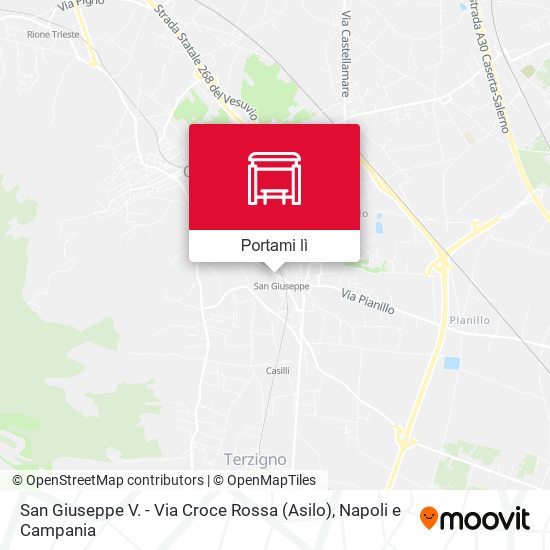Mappa San Giuseppe V. - Via Croce Rossa (Asilo)